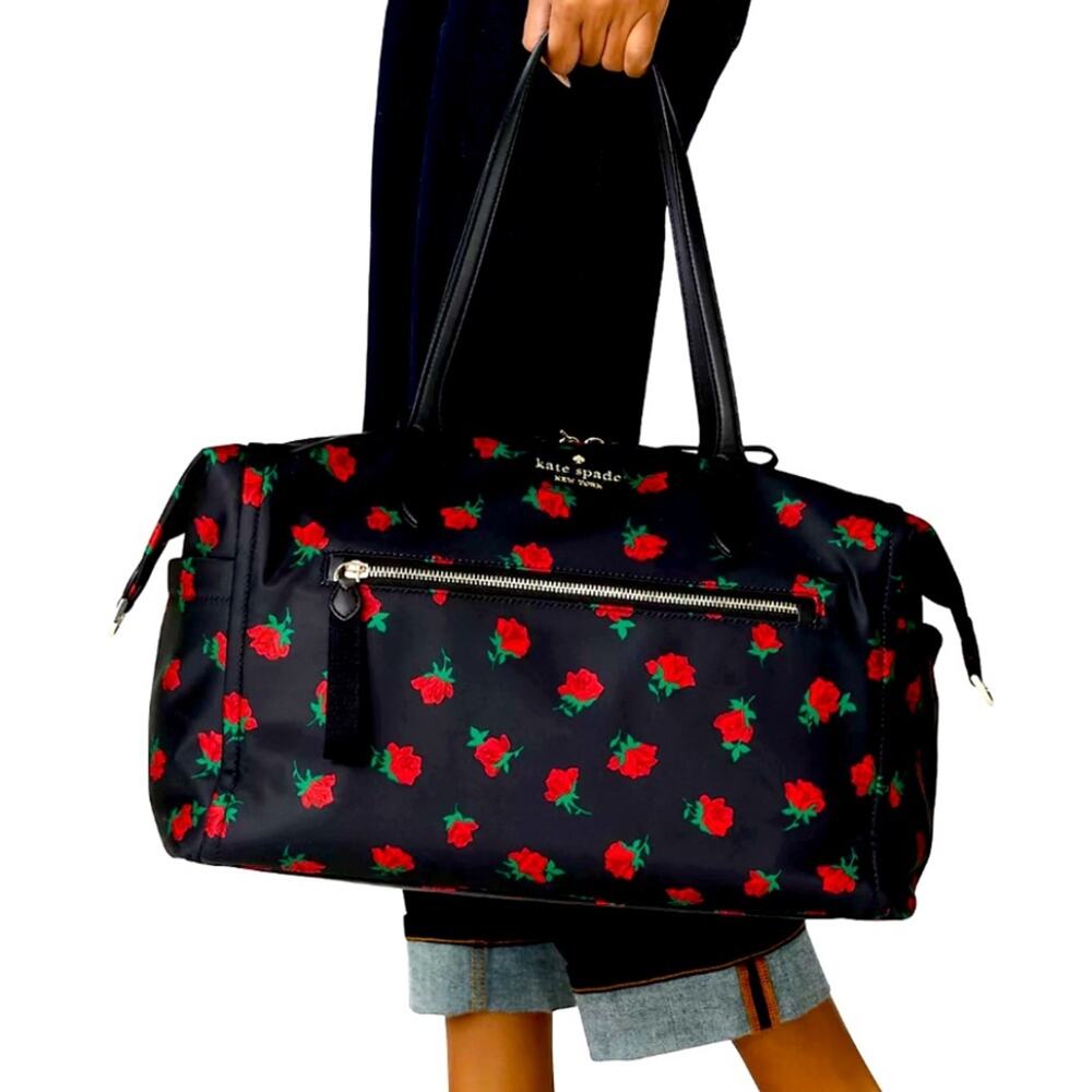 Kate spade Chelsea rose toss print 
weekender travel bag
